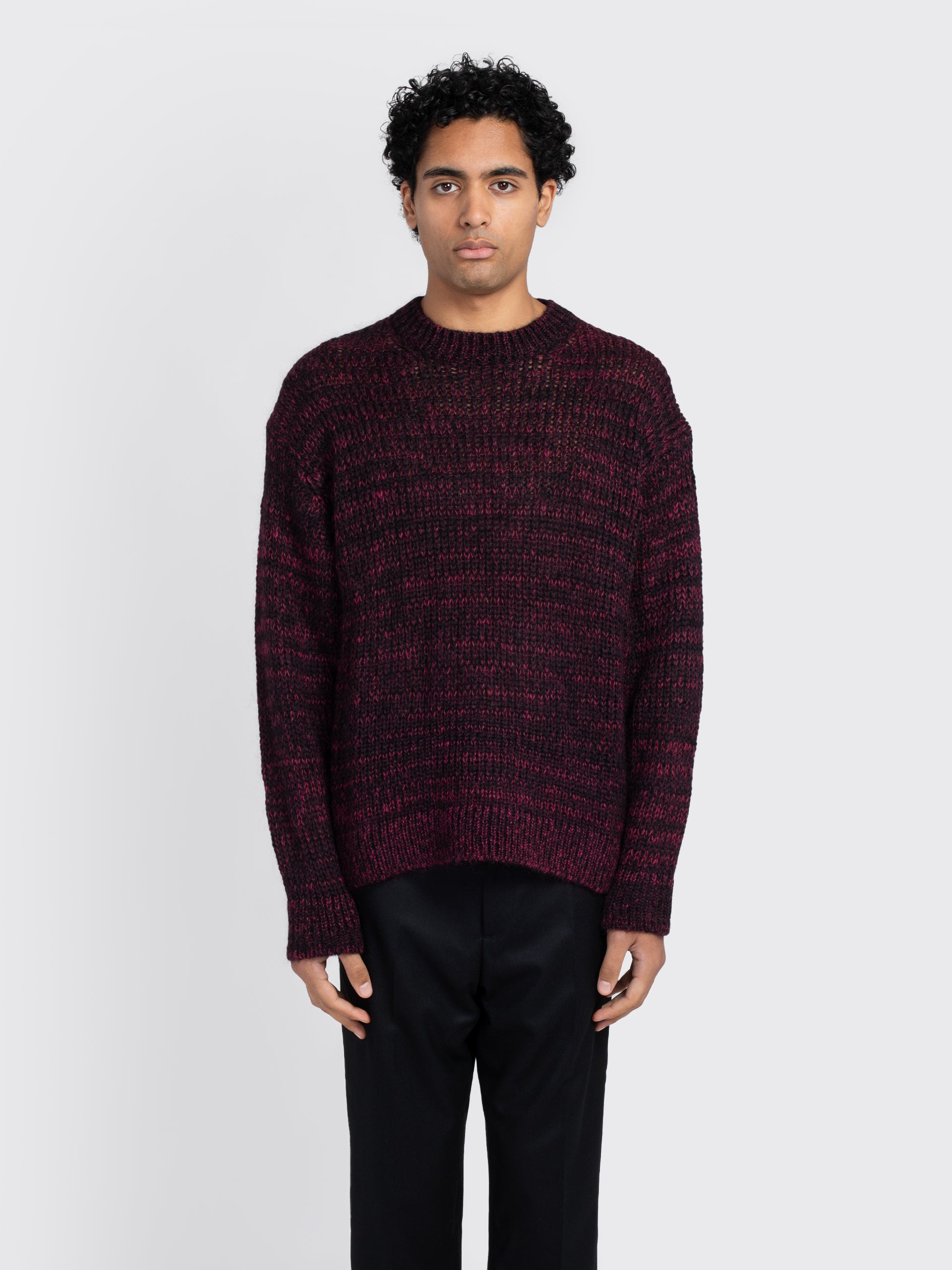 Red mohair sweater outlet