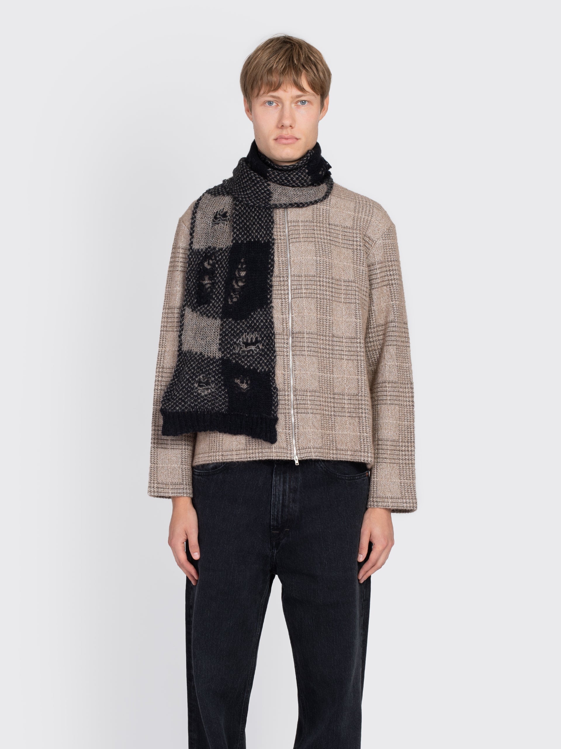 小物 our legacy past scarf black destructive Our Legacy - Past Scarf Black Destructive Gingham