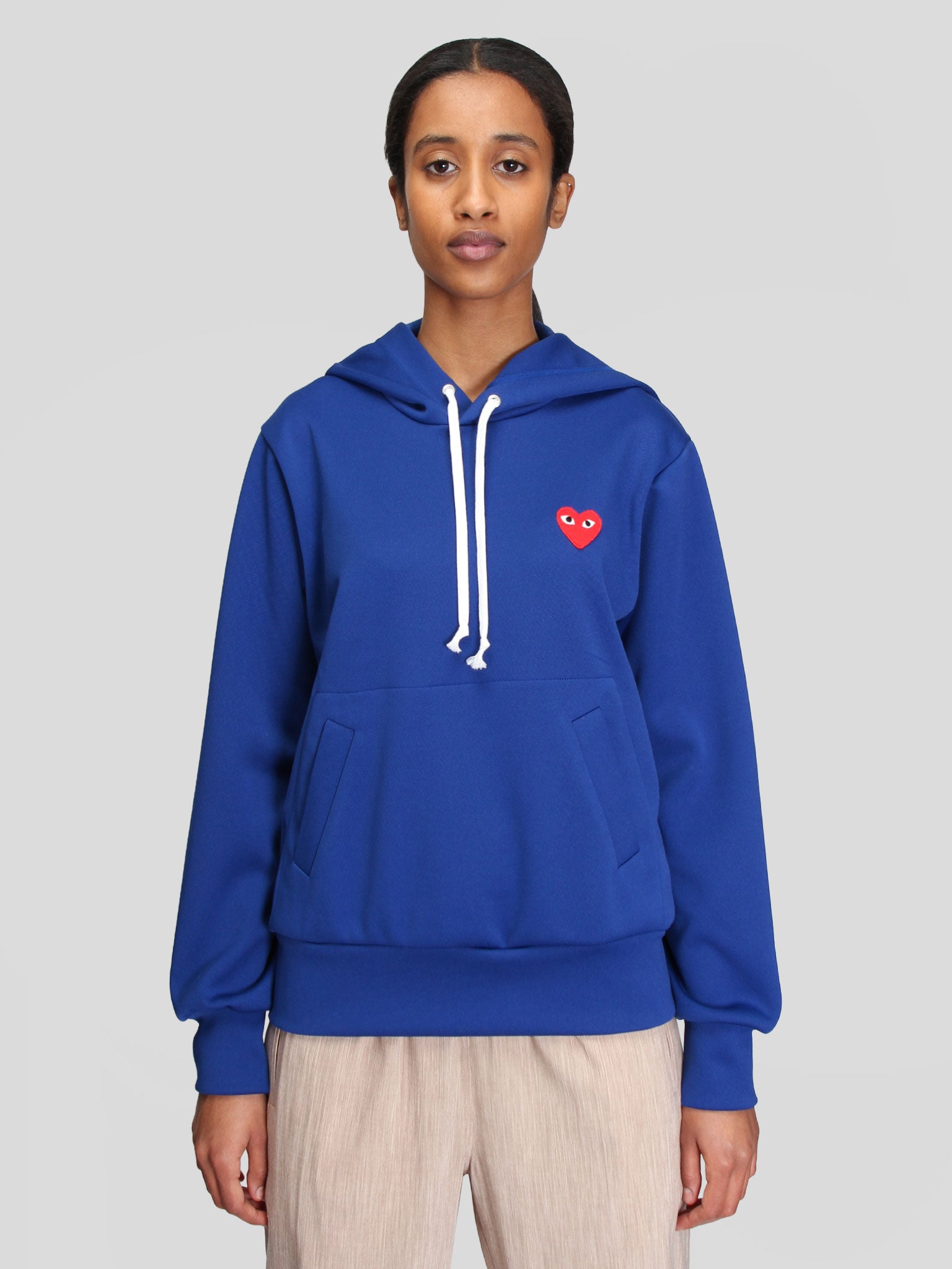 Cdg blue deals hoodie