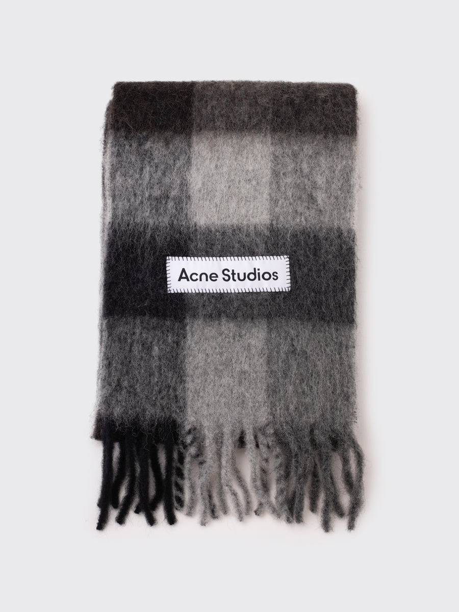 Mohair Checked Scarf