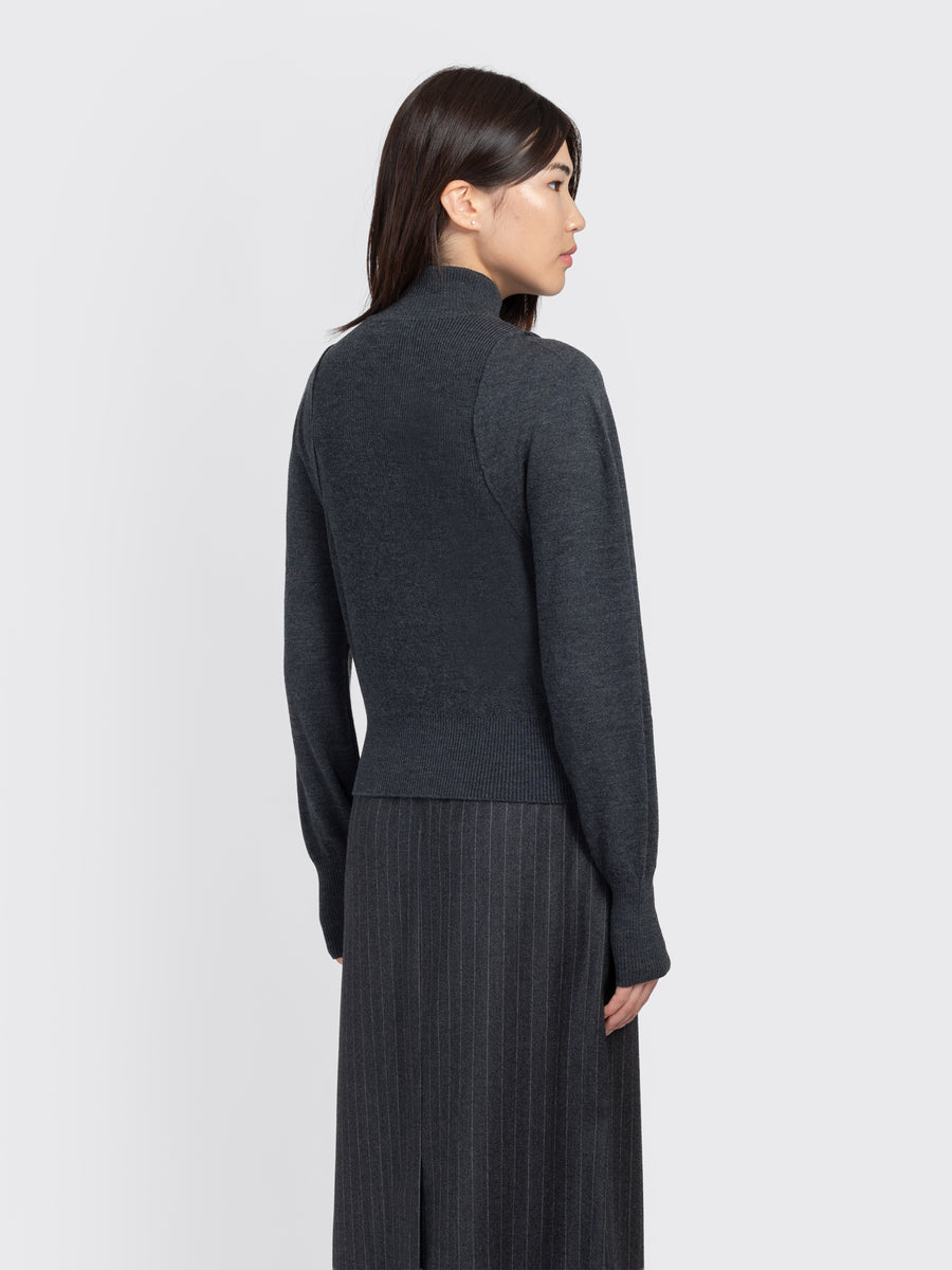 Blocking Button Up Cardigan