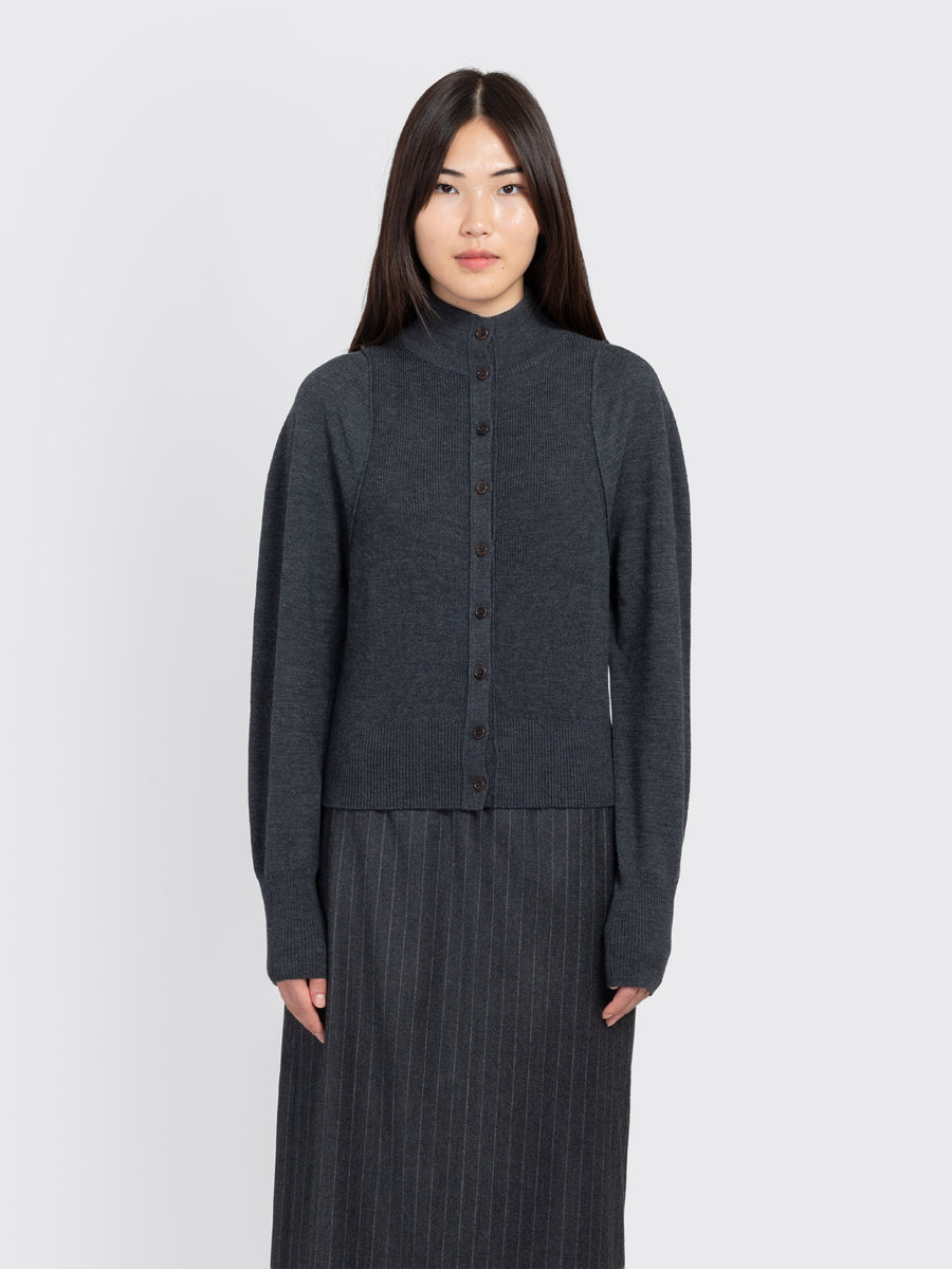 Blocking Button Up Cardigan