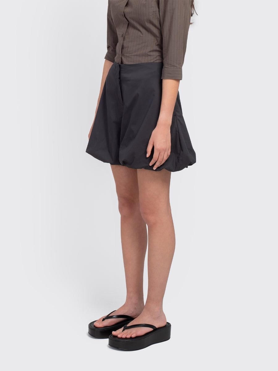 Cotton Volume Shirring Shorts