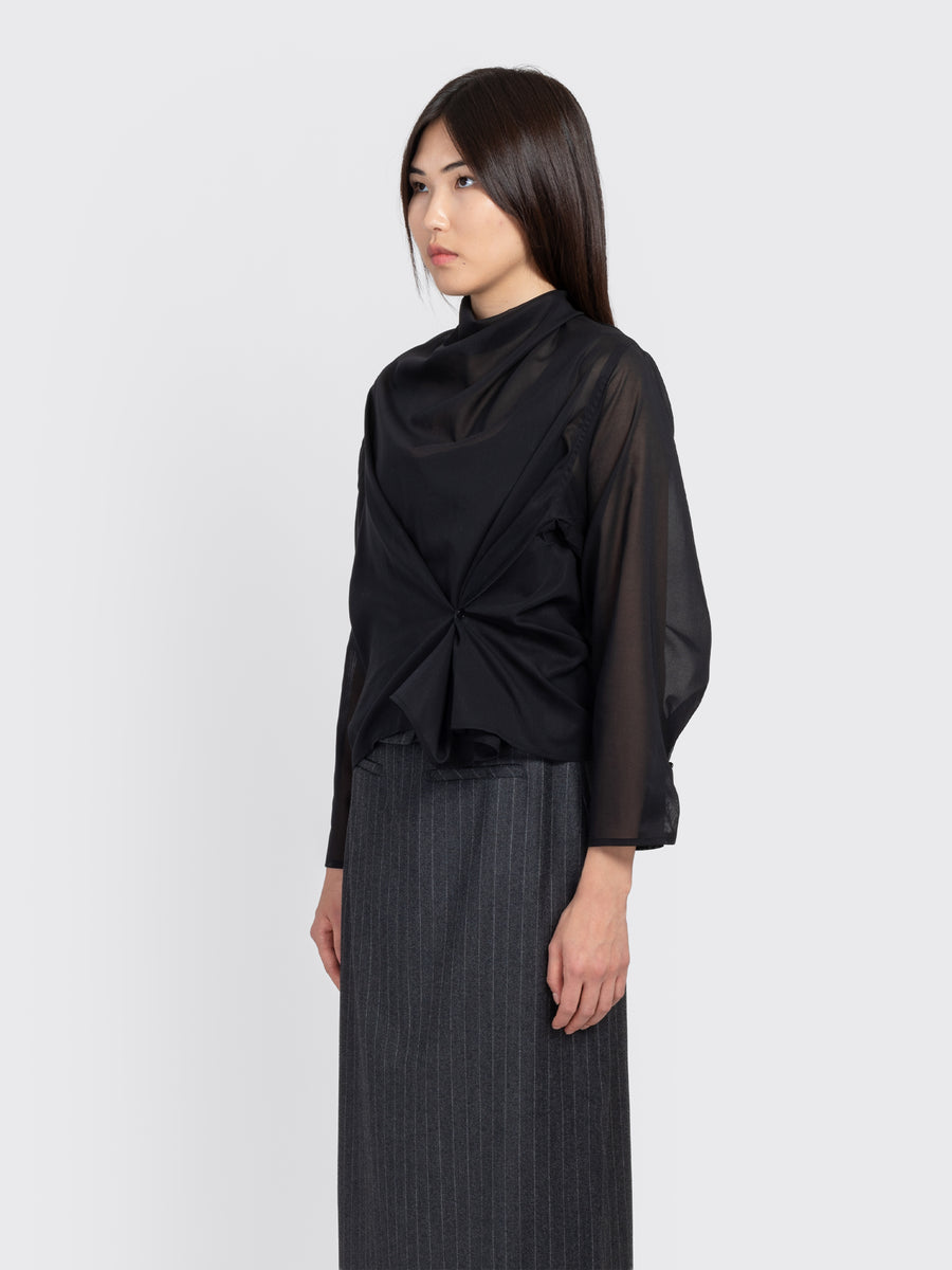 Mockneck Two Way Blouse