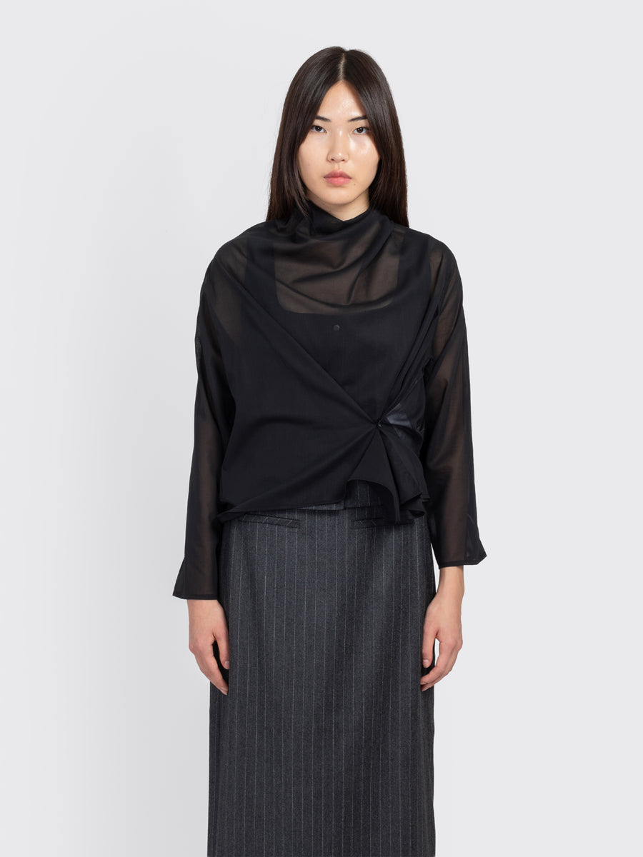 Mockneck Two Way Blouse
