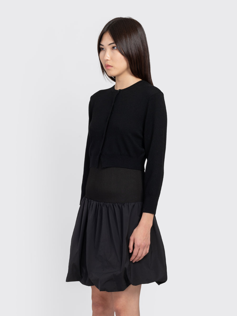 Round Neck Crop Cardigan