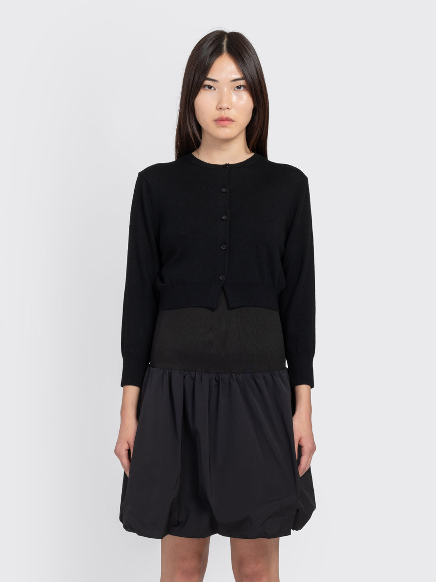Round Neck Crop Cardigan