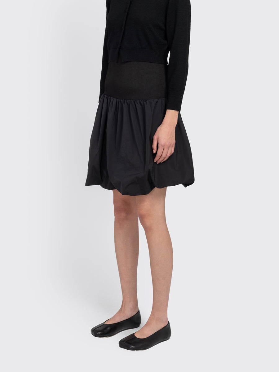 Taffeta Shirring Mini Skirt & Top