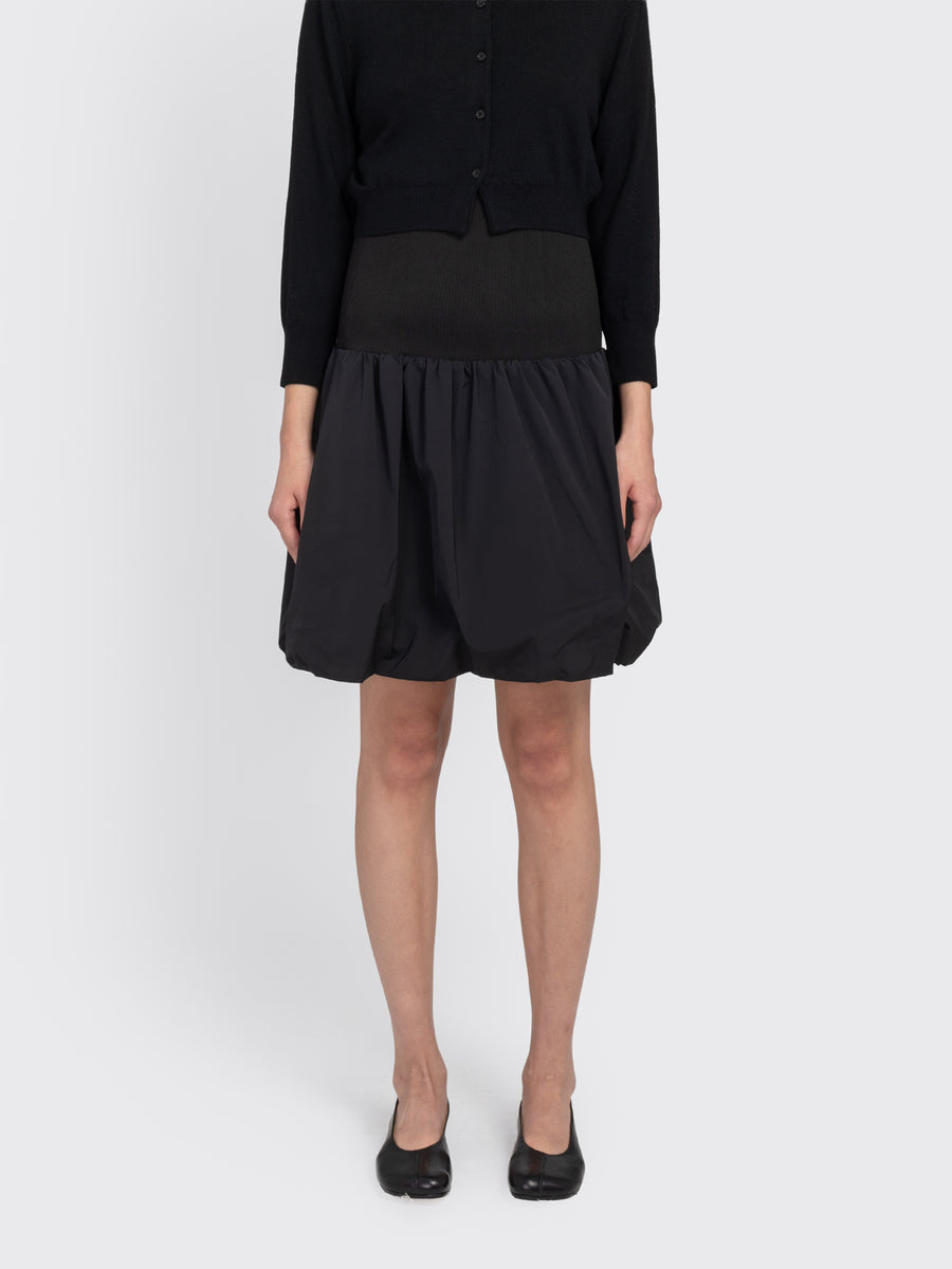 Taffeta Shirring Mini Skirt & Top