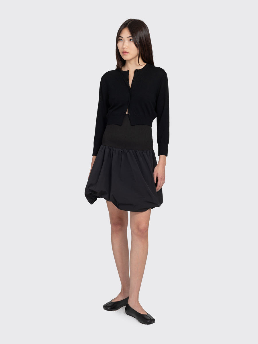Taffeta Shirring Mini Skirt & Top