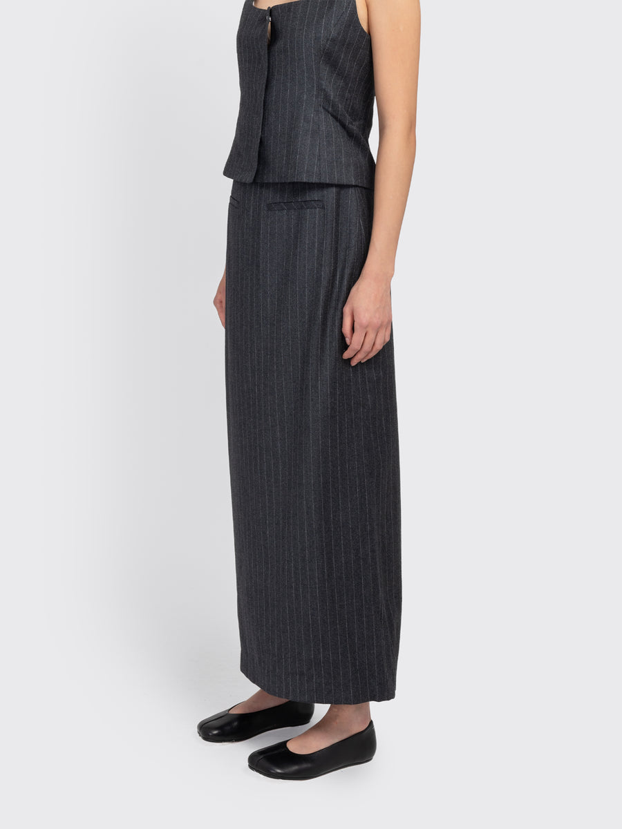 Wool Maxi Long Skirt