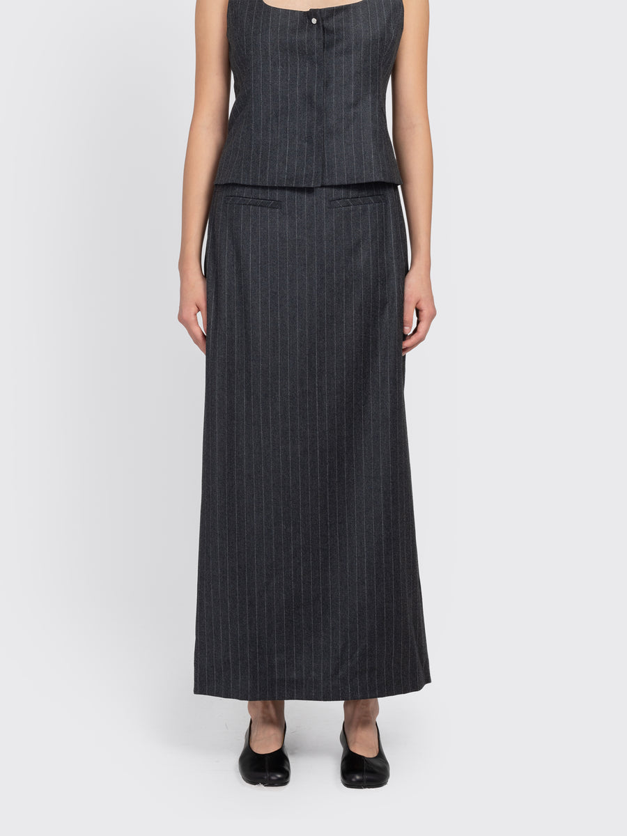 Wool Maxi Long Skirt