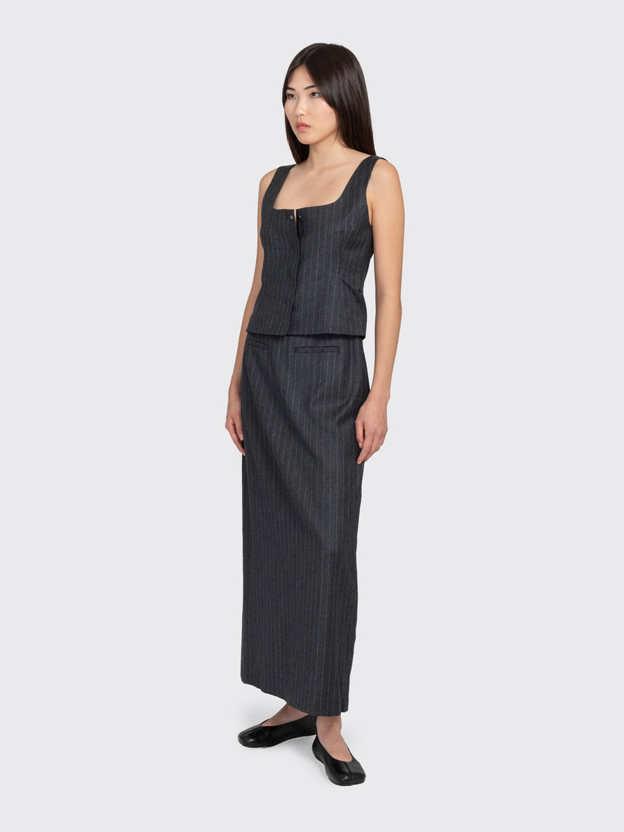 Wool Maxi Long Skirt