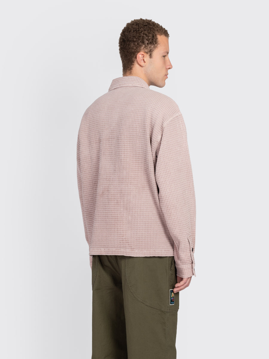 Waffle Button Front Shirt