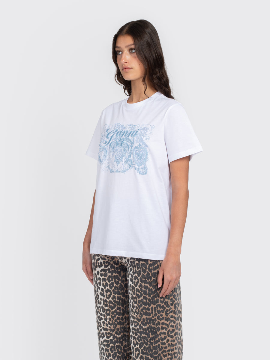 Basic Jersey Tattoo Lace Relaxed T-Shirt