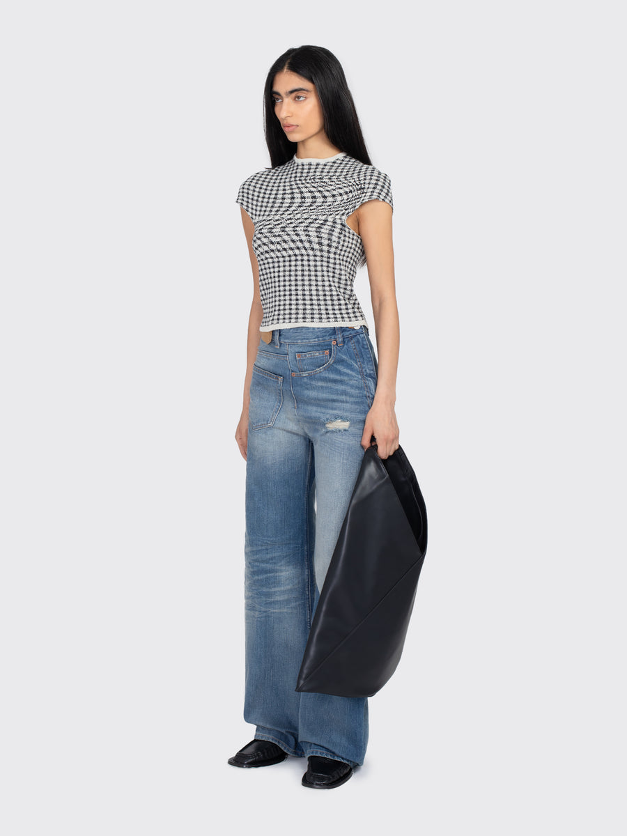 MM6 Checked Knitted T-Shirt