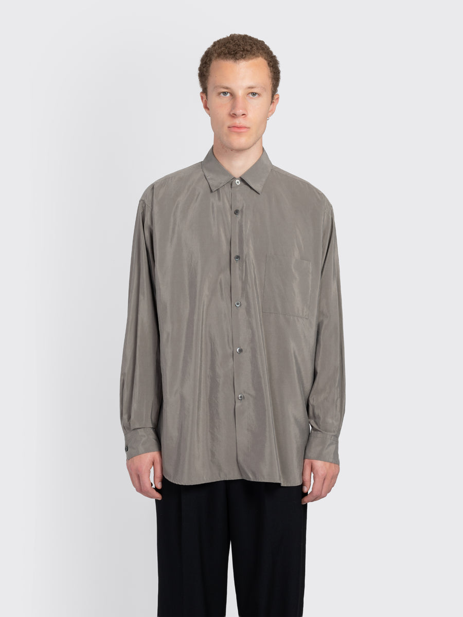 Silk Nylon Oversized Down Pat Shirt