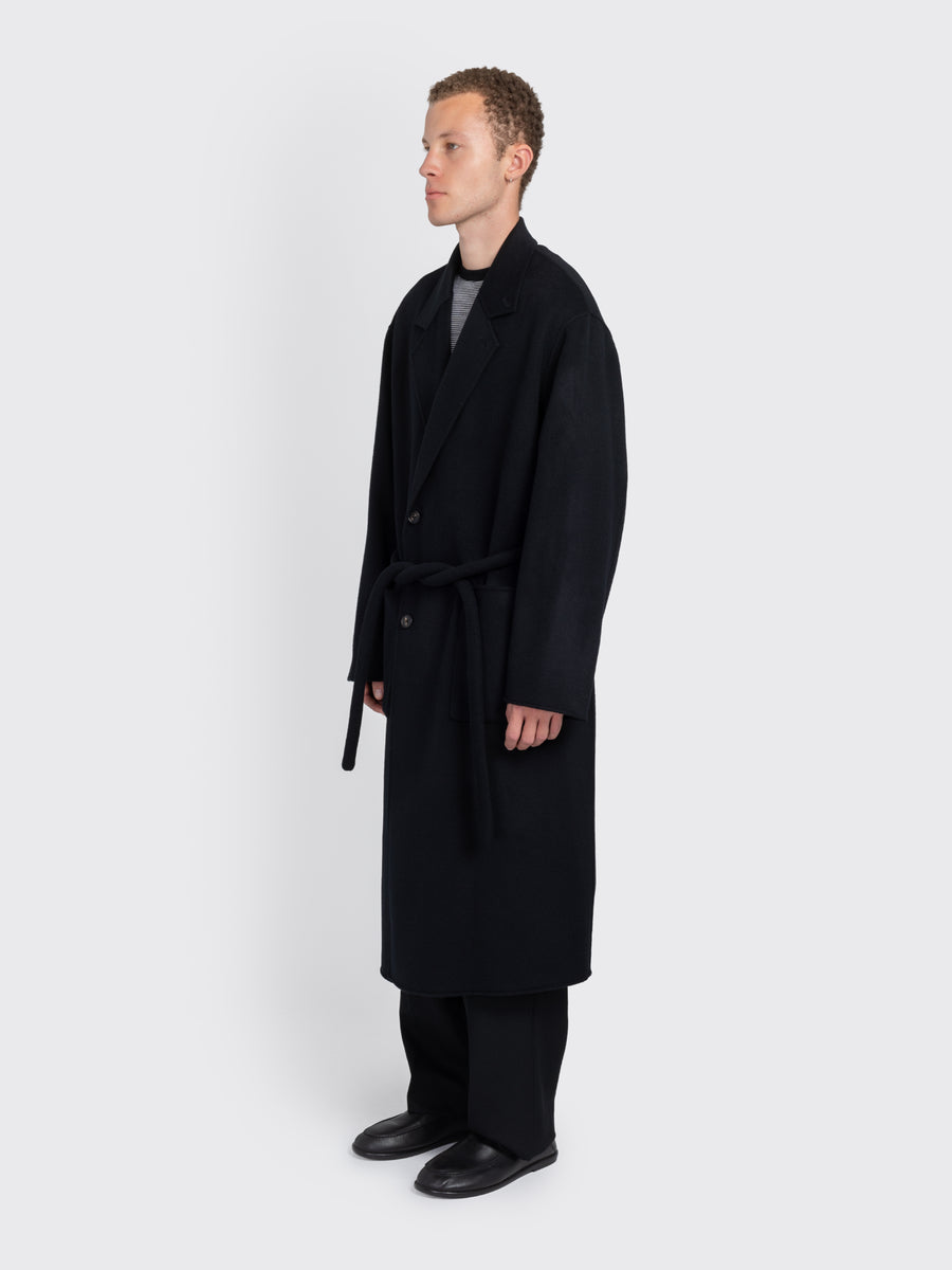 Wool Cashmere Reversible Notch Lapel Coat