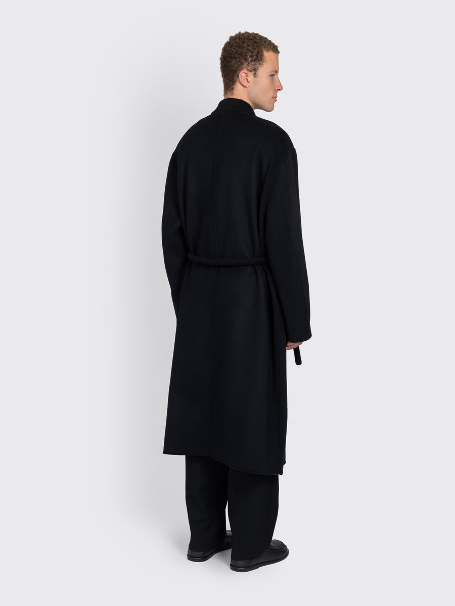 Wool Cashmere Reversible Notch Lapel Coat