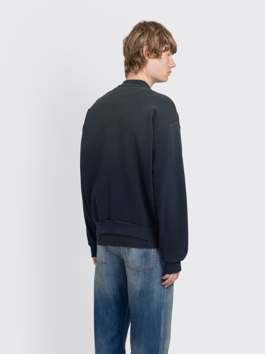 Washed Zip-Up Cardigan