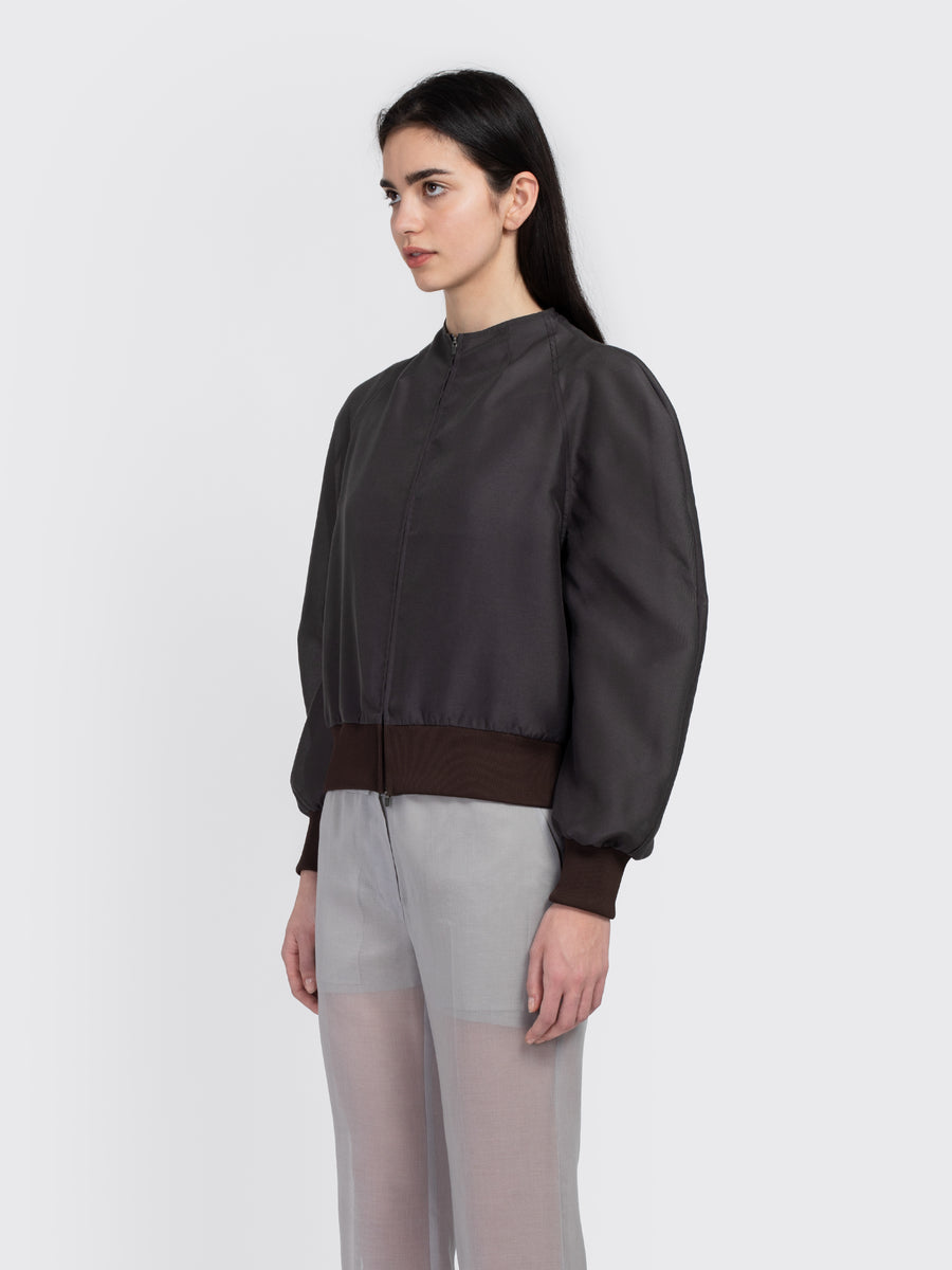 Mock Neck Organza Jumper