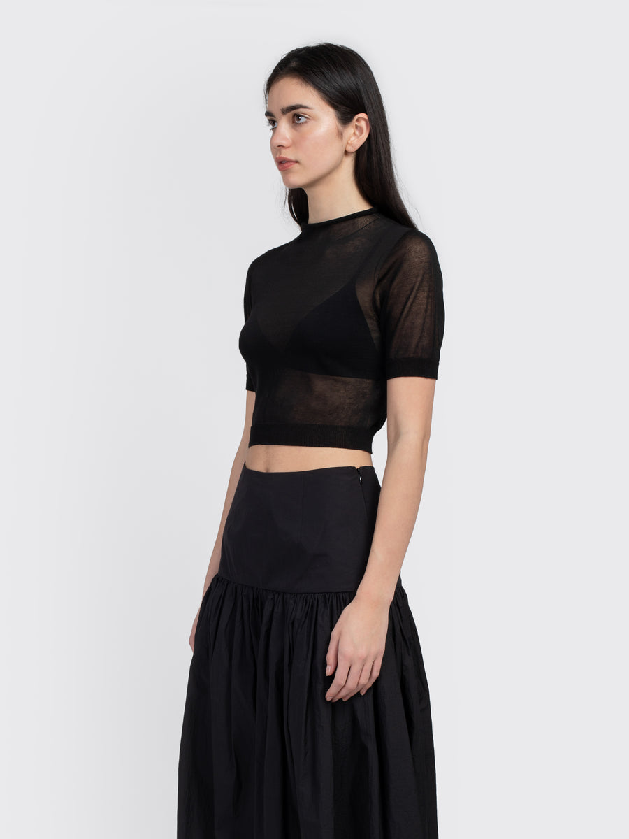 Sheer Cropped Knit