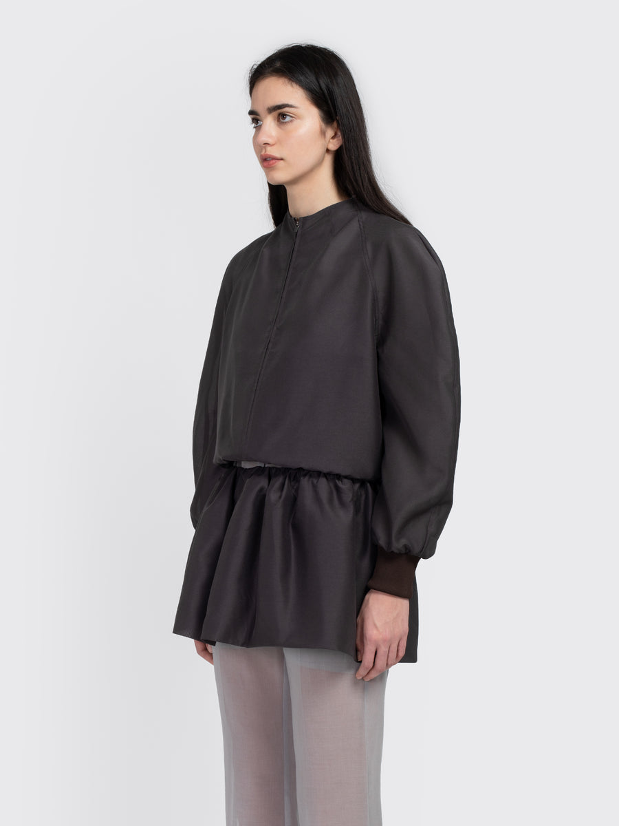 Shirring Organza Belt Skirt