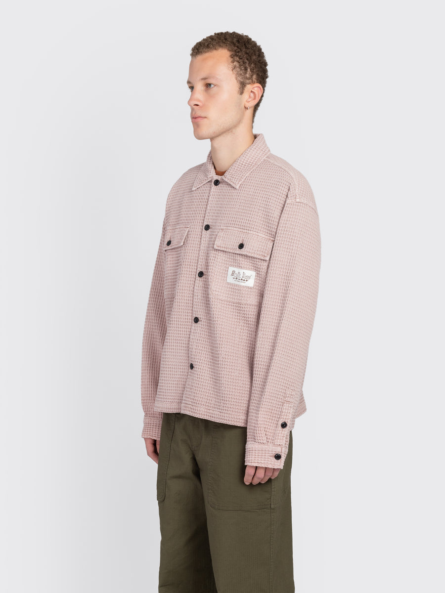 Waffle Button Front Shirt