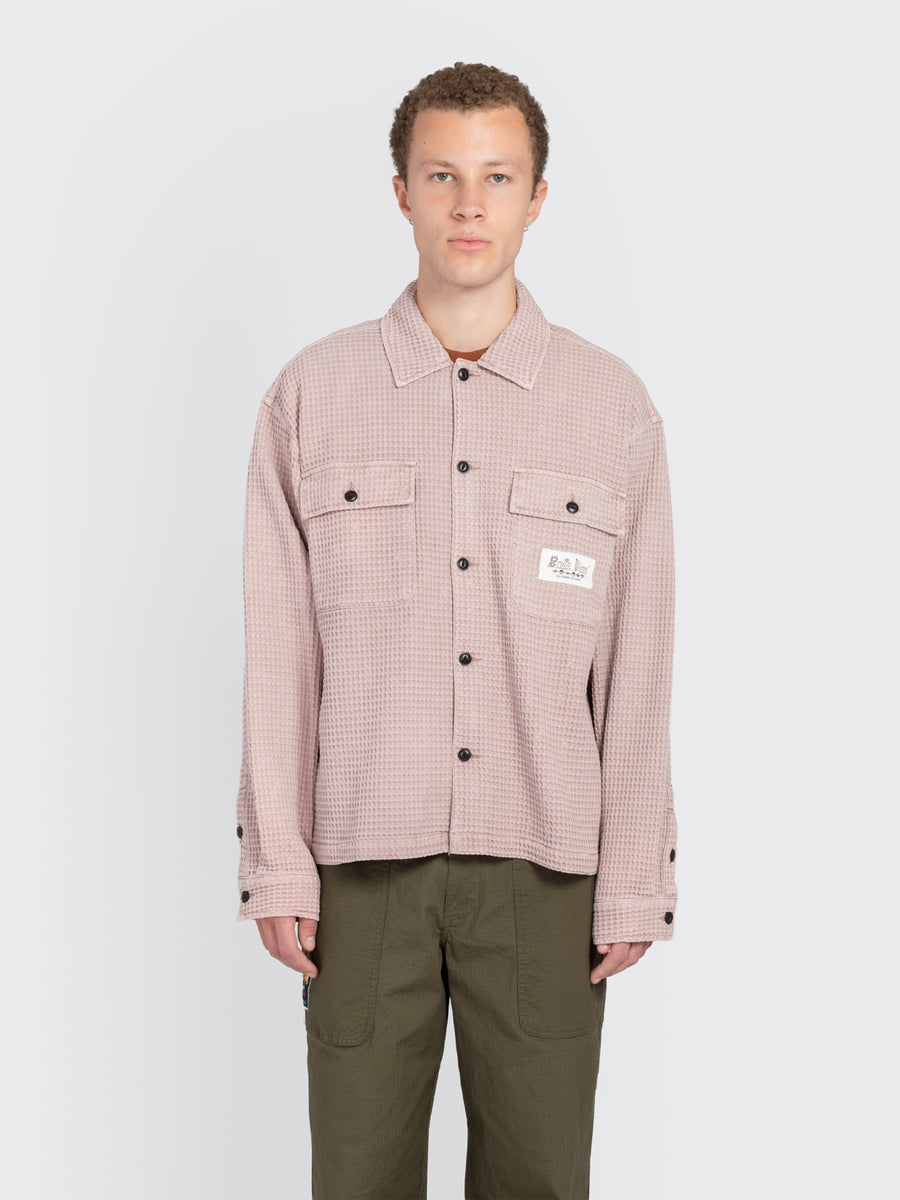 Waffle Button Front Shirt