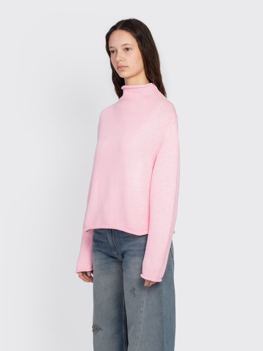 Solid Roll Neck Sweater