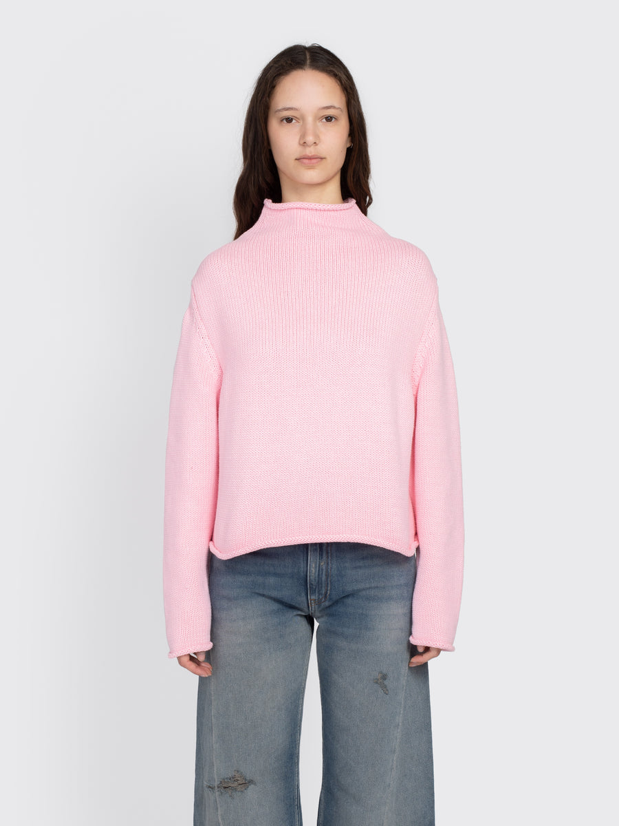 Solid Roll Neck Sweater