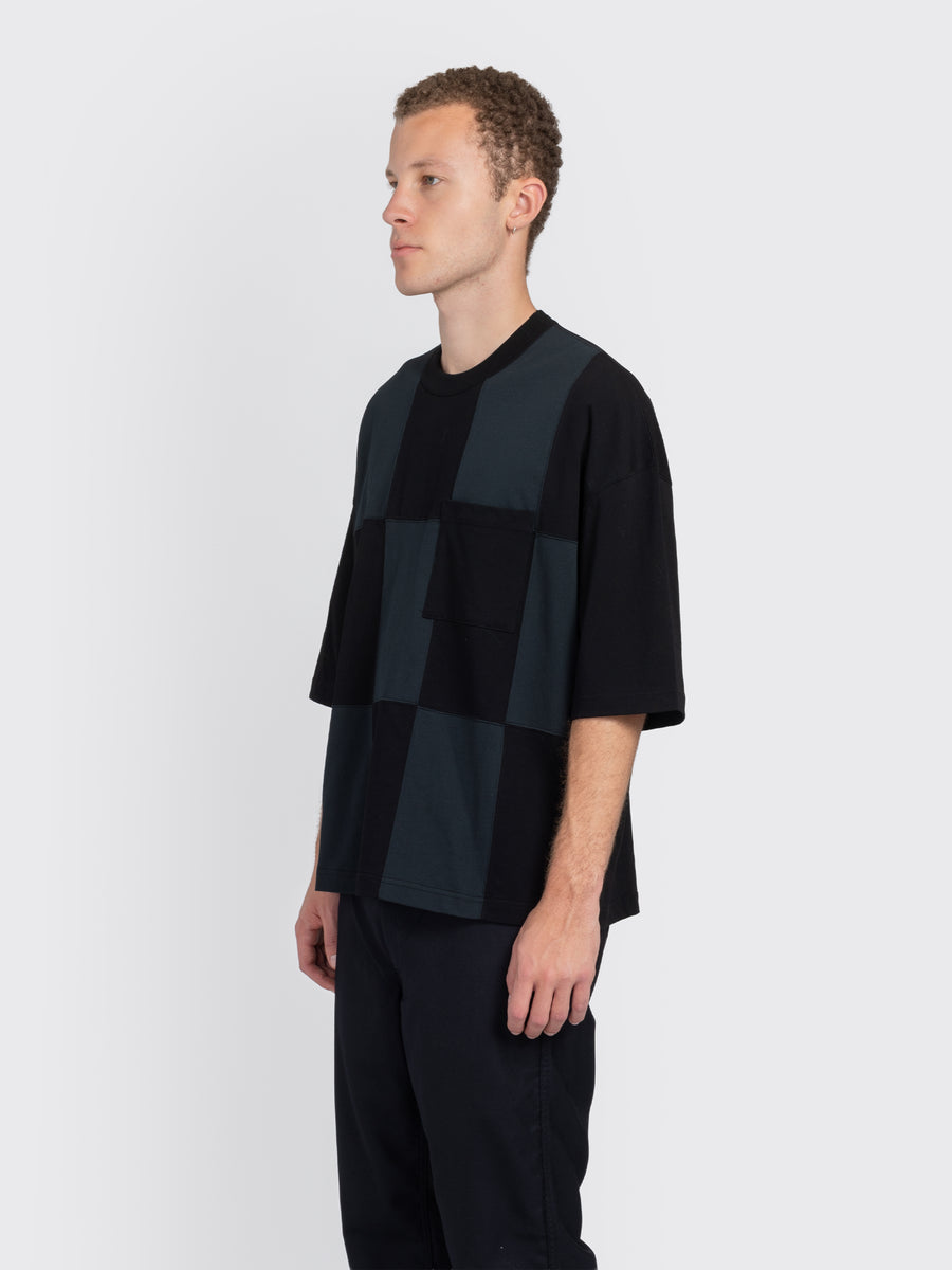 Check-Pattern Relaxed Fit T-Shirt