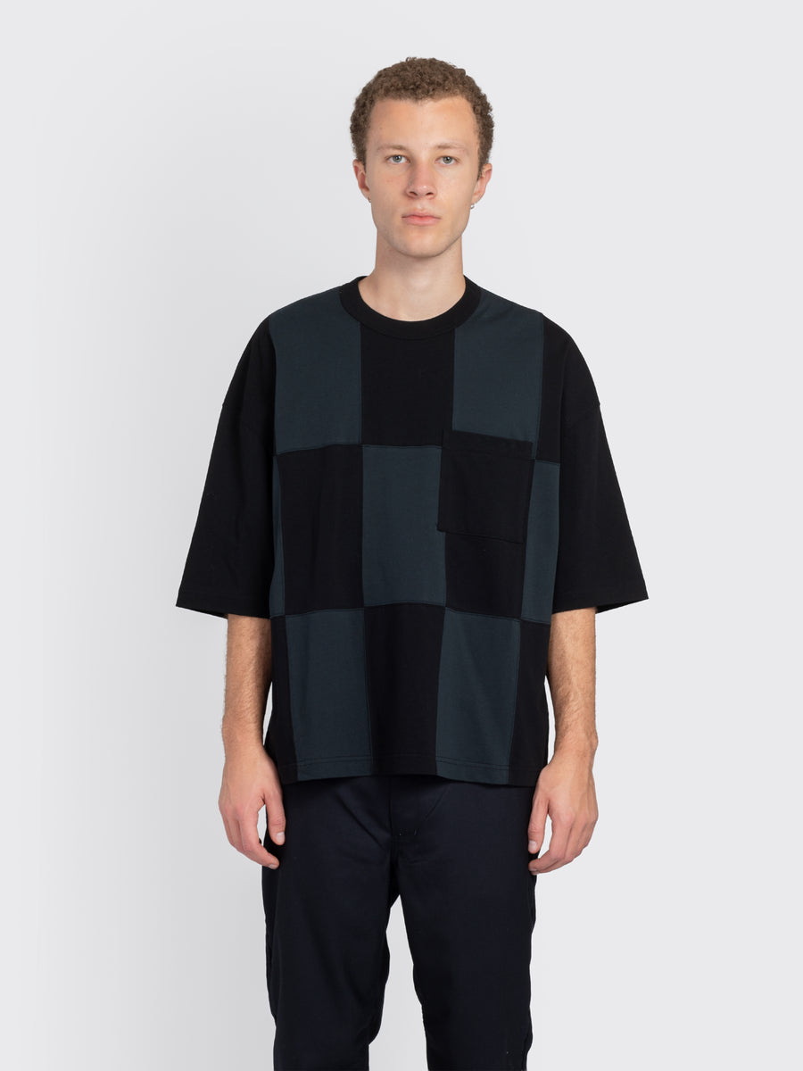Check-Pattern Relaxed Fit T-Shirt