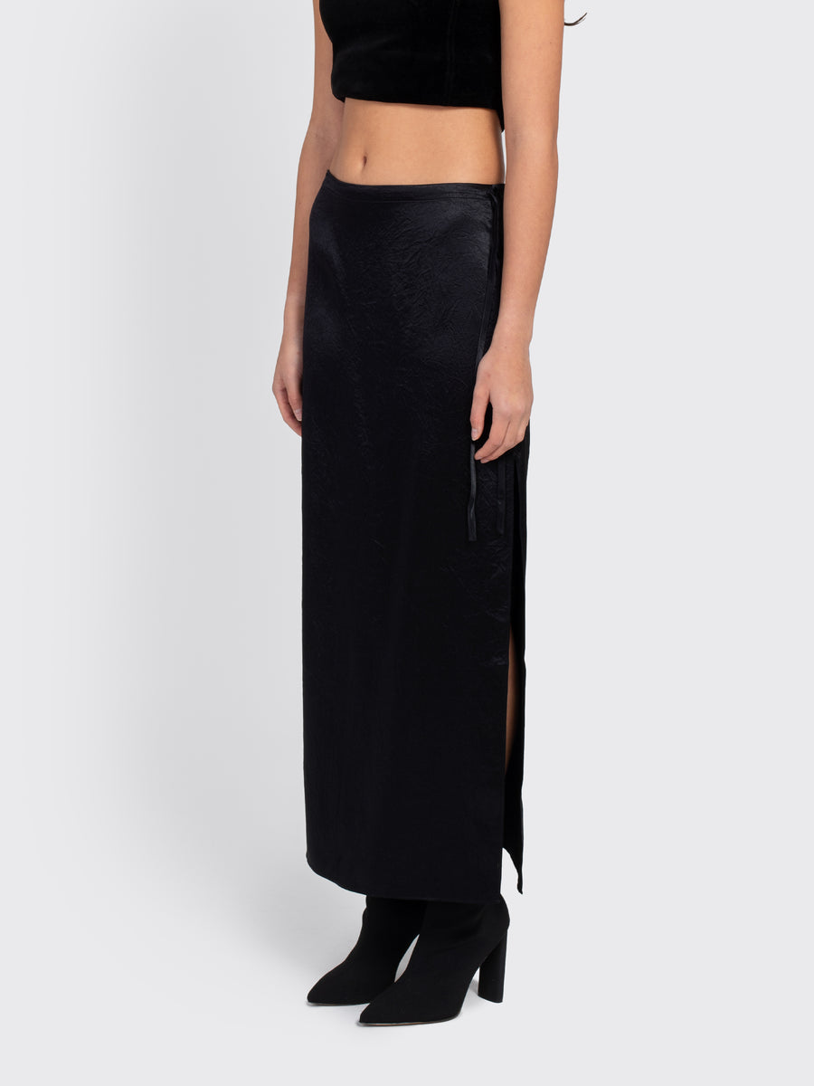 Crinkled Pencil Skirt