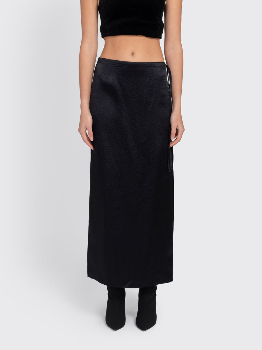 Crinkled Pencil Skirt