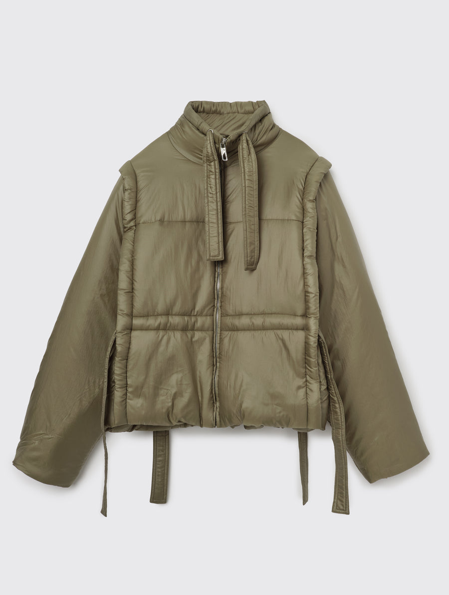 Shiny Quilt Vest Jacket