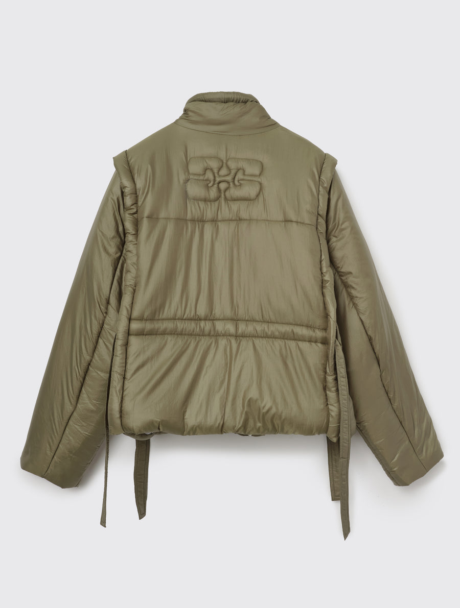 Shiny Quilt Vest Jacket