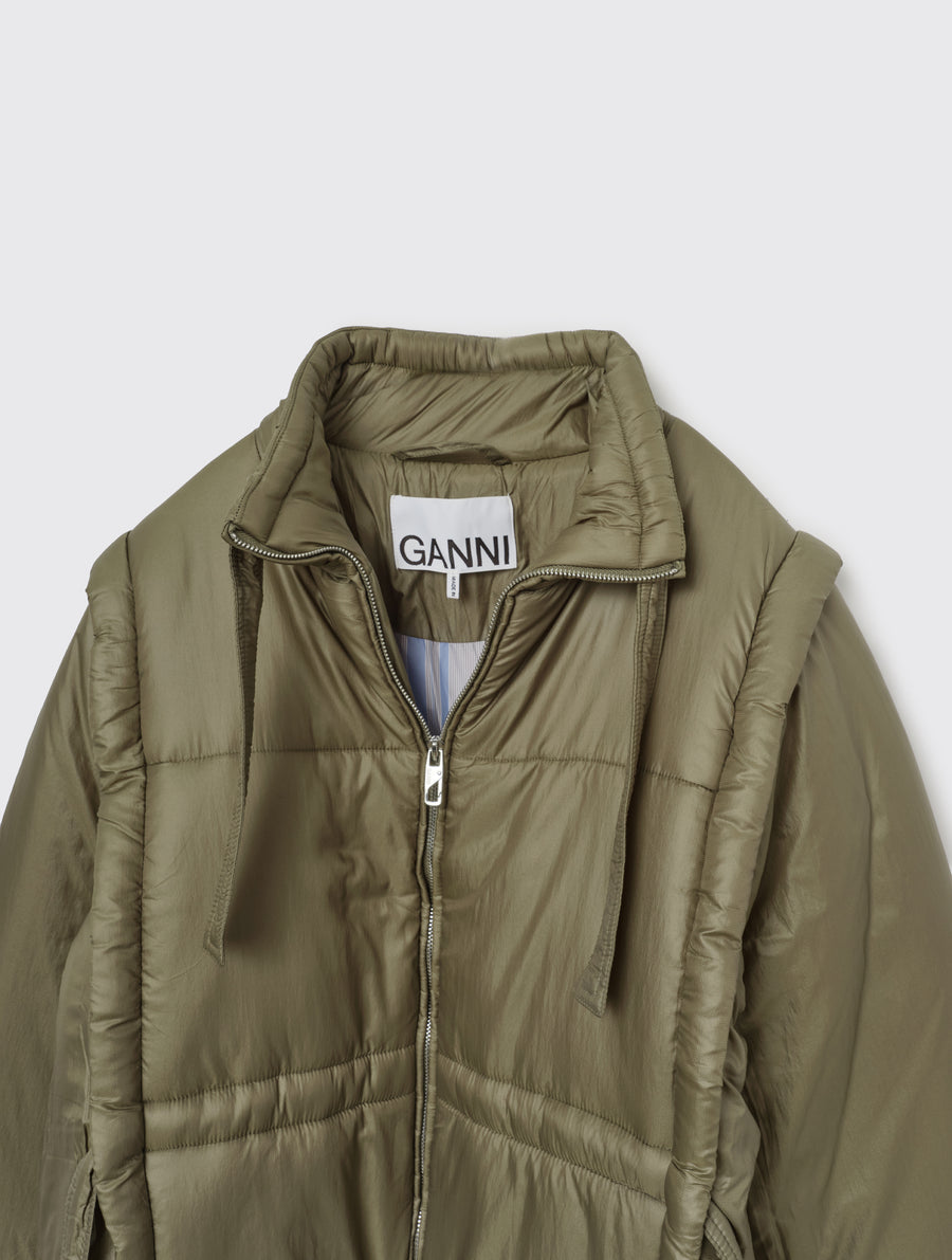Shiny Quilt Vest Jacket