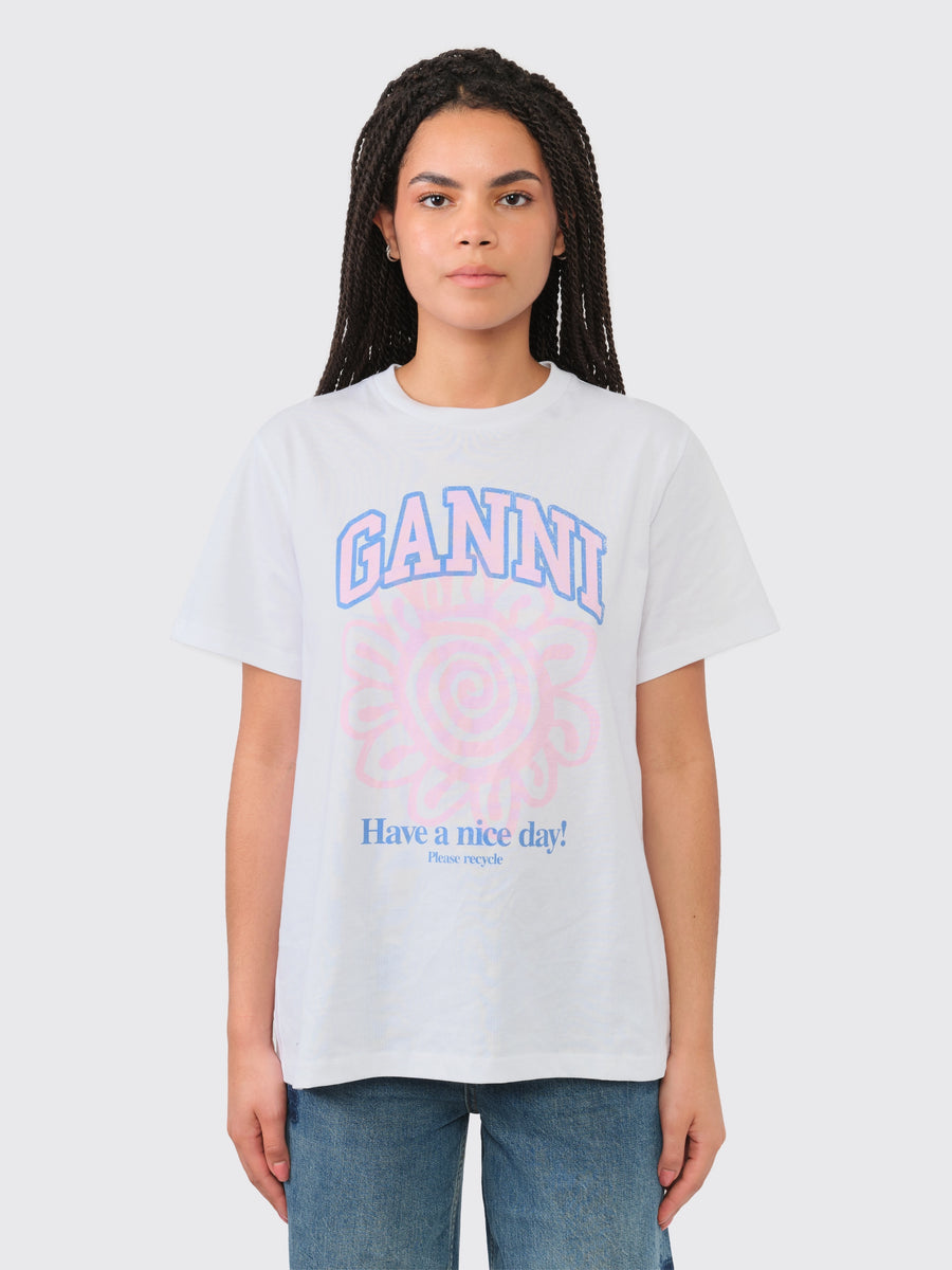 Basic Jersey Flower Relaxed T-Shirt