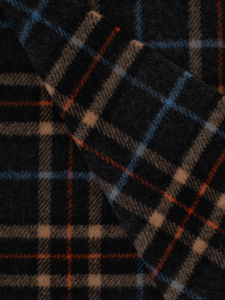 Double Face Wool Check Scarf