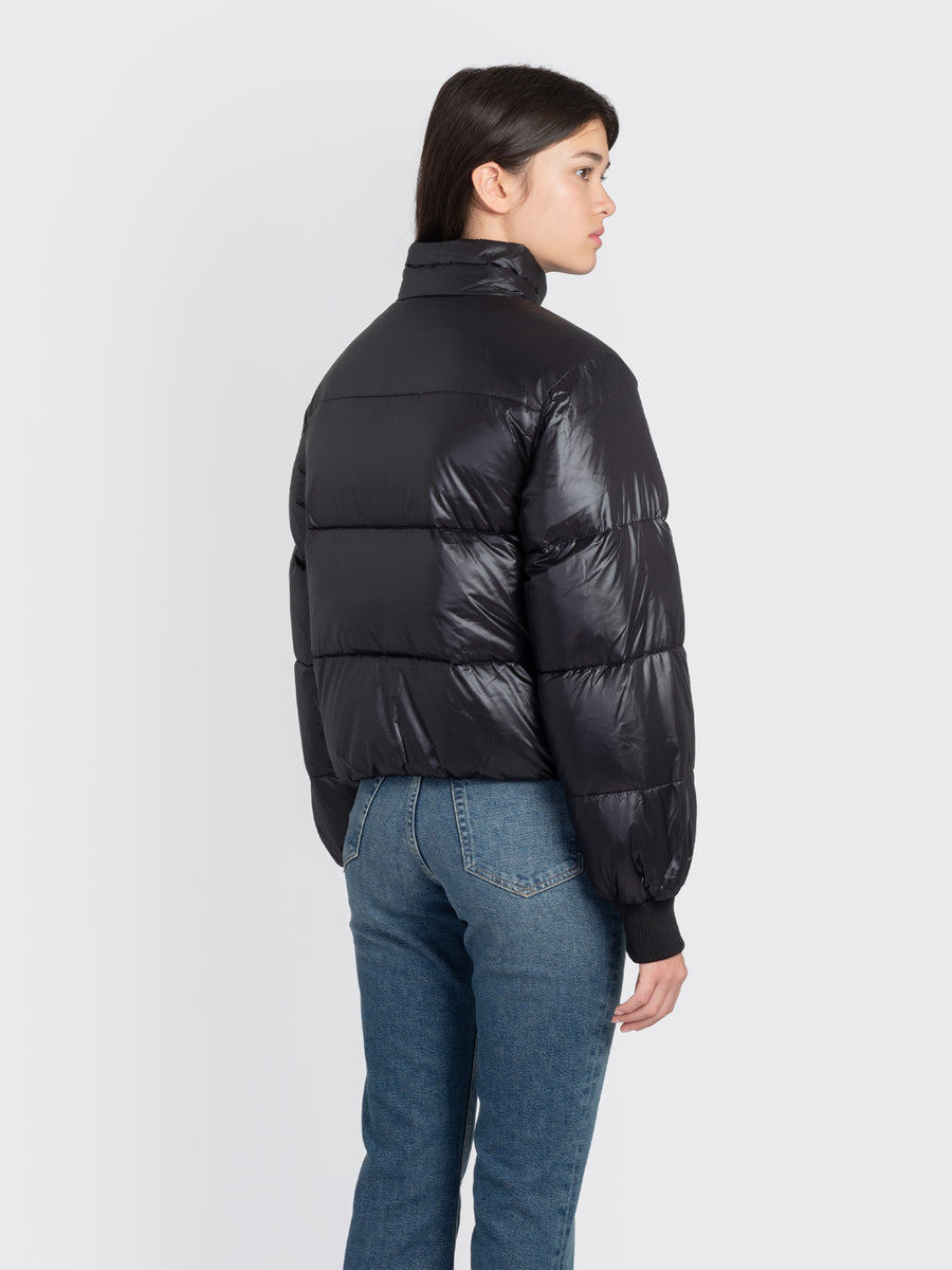 Shiny Nylon Short Puffer Jacket