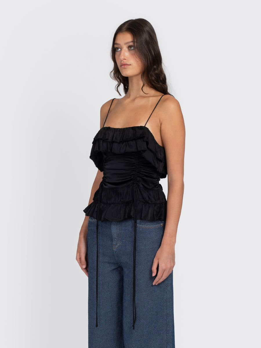 Solid Satin Slip Top