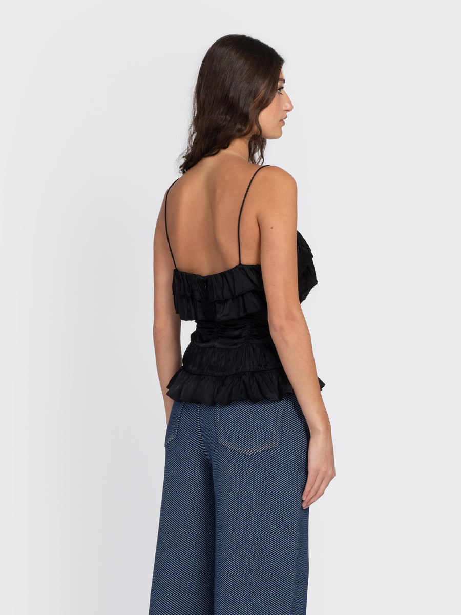 Solid Satin Slip Top