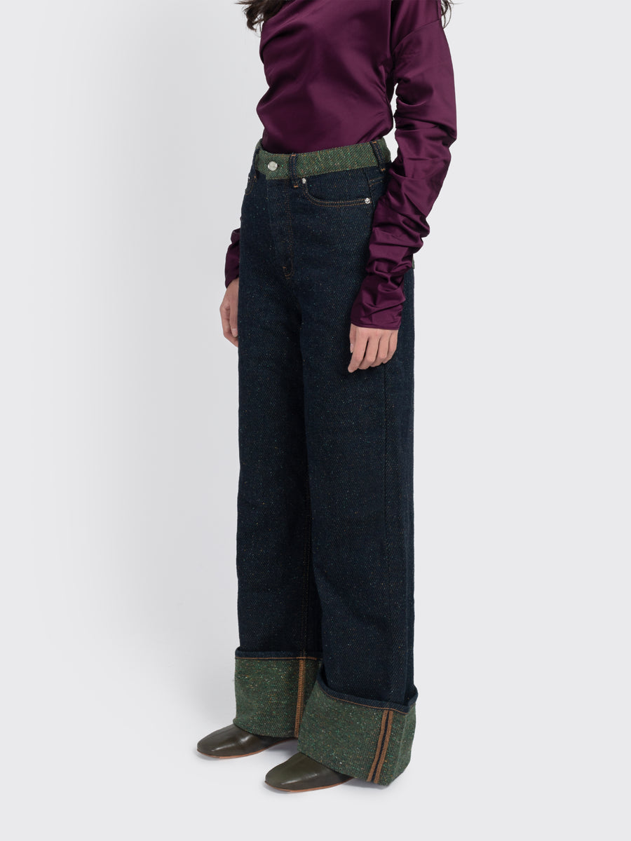 Twill Denim Baggy Jeans