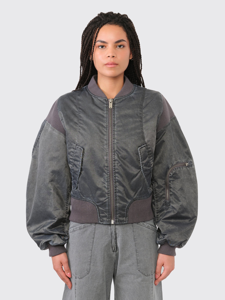 Reb Cropped Bomber Jacket