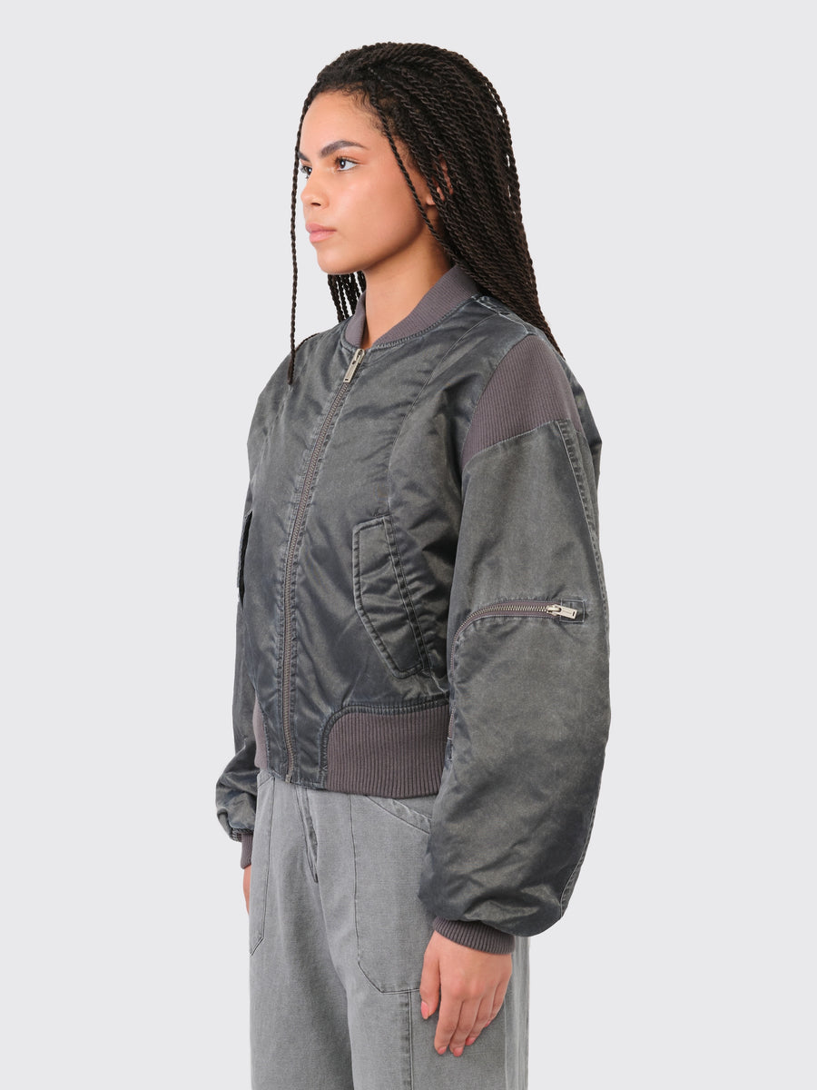 Reb Cropped Bomber Jacket