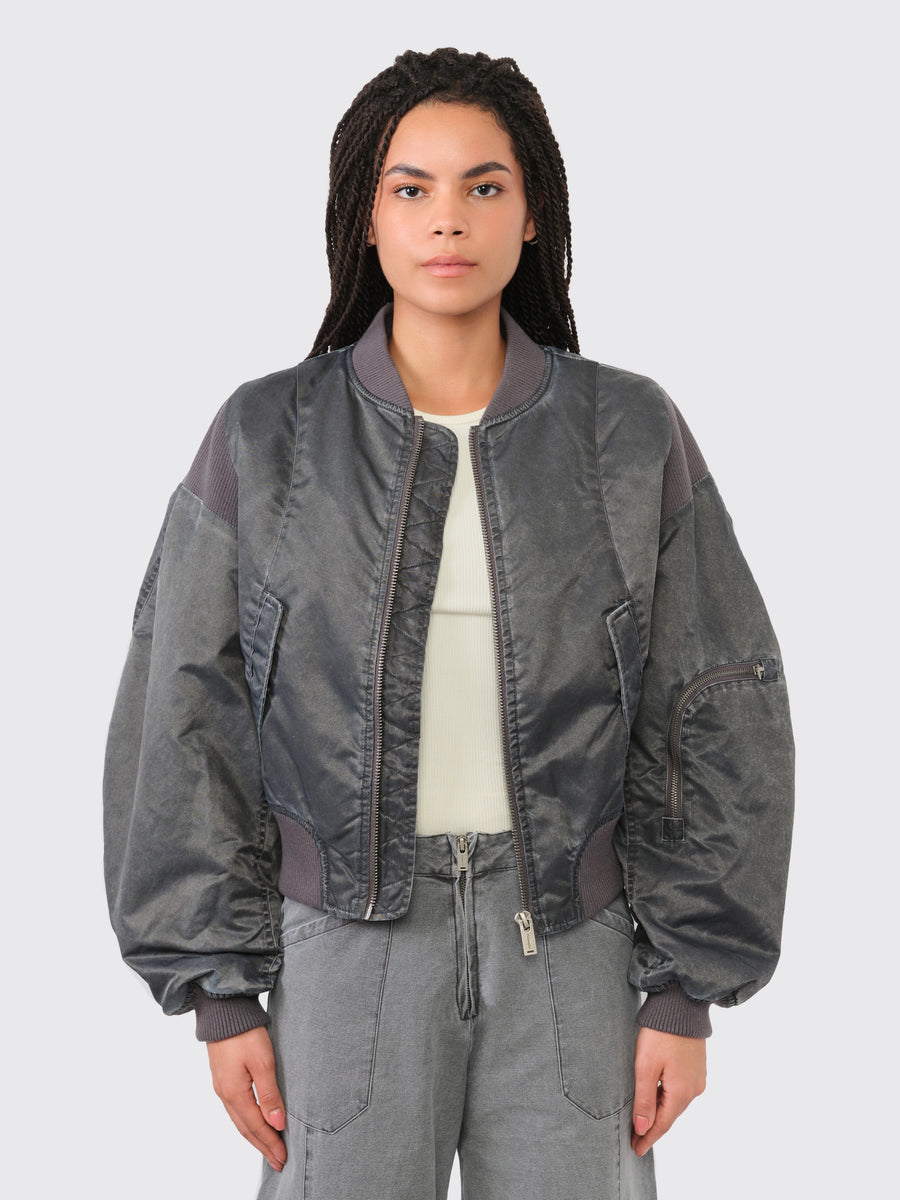 Reb Cropped Bomber Jacket
