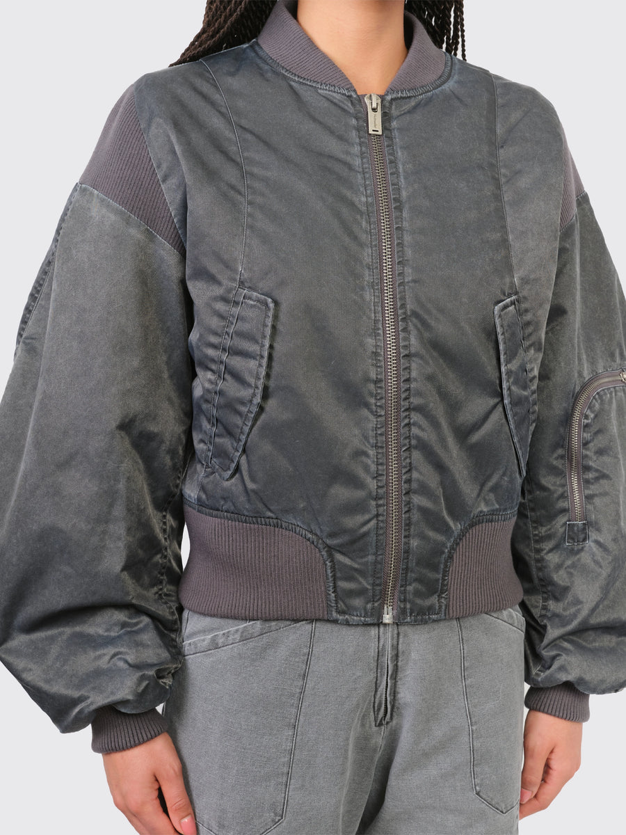 Reb Cropped Bomber Jacket