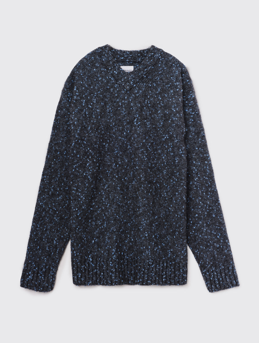 NorseProjects-Rasmus Relaxed Tweed V-Neck Sweater
