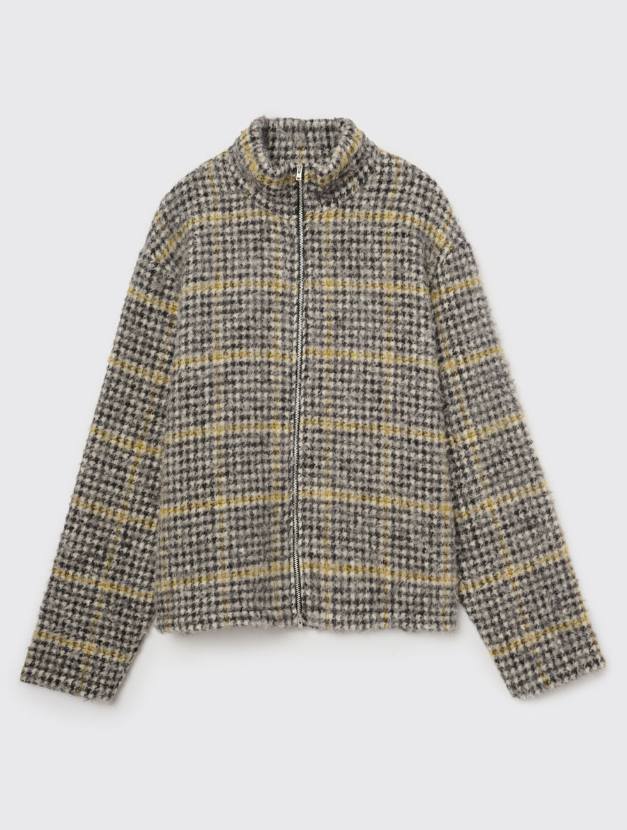 OURLEGACY-ShrunkenFullZipPolo-PrenzlauerHoundstooth